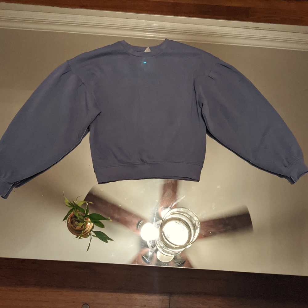 Purple  H&M Divided woman's crop top sweatshirt